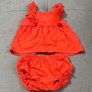 Orange Ruffled Kids Outfit